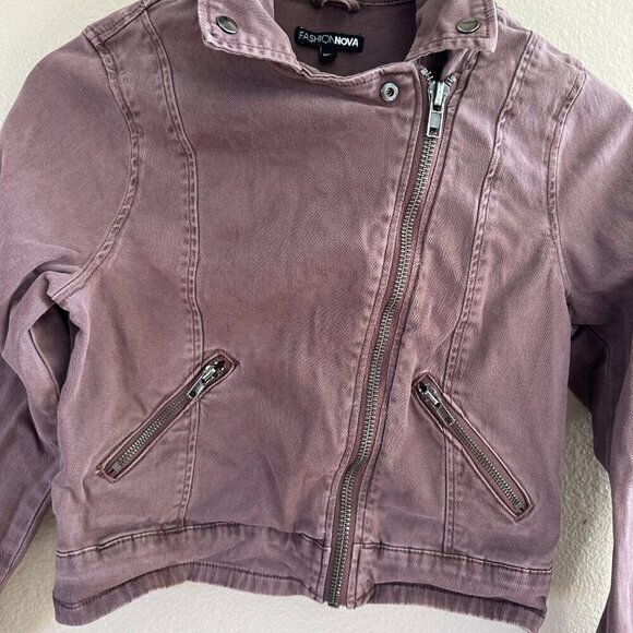 Fashion Nova Brown zip up jacket - Picture 3 of 8